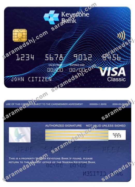 Nigeria Keystone Bank visa classic card